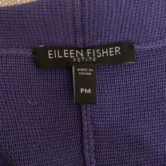Eileen Fisher Silk and Cotton Knit Open Front Jacket. Never worn.Petite … - Picture 5 of 8